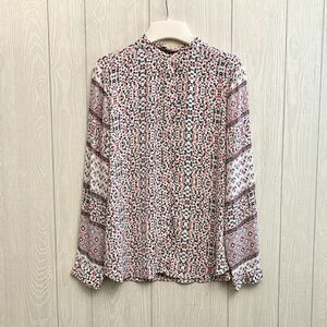 LOFT Multicolor Patterned Blouse